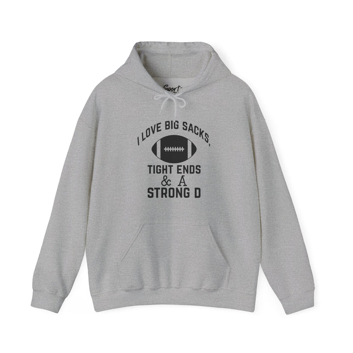 I Love Big Sacks Football Unisex Adult Hooded Sweatshirt