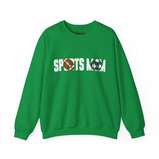 Sports Mom w/Football & Soccer Ball Adult Unisex Basic Crewneck Sweatshirt