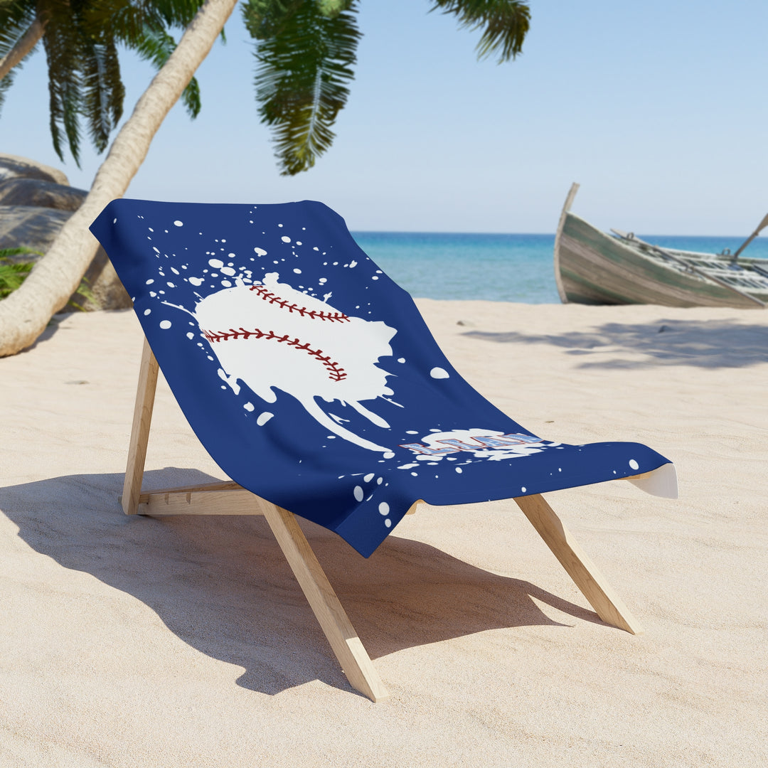 Baseball Beach Towel w/Custom Name