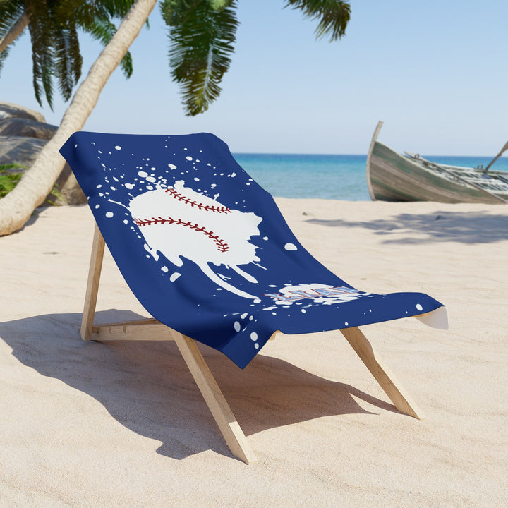 Baseball Beach Towel w/Custom Name