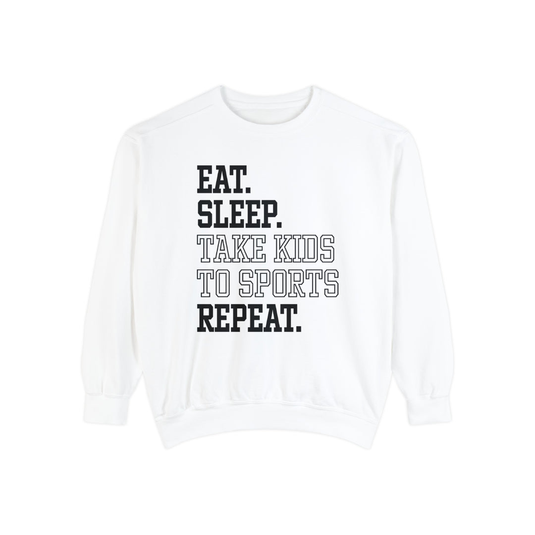 Eat Sleep Take Kids To Sports Repeat Adult Unisex Premium Crewneck Sweatshirt