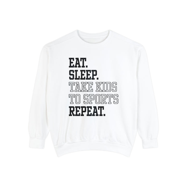 Eat Sleep Take Kids To Sports Repeat Adult Unisex Premium Crewneck Sweatshirt