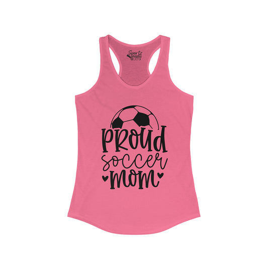 Proud Soccer Mom Adult Women's Racerback Tank