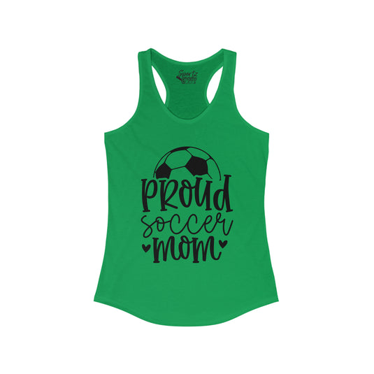 Proud Soccer Mom Adult Women's Racerback Tank