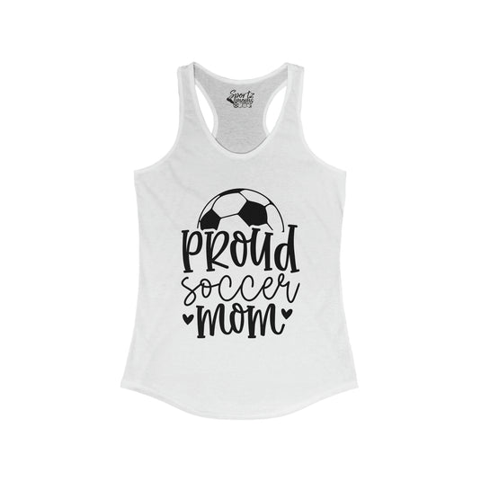 Proud Soccer Mom Adult Women's Racerback Tank