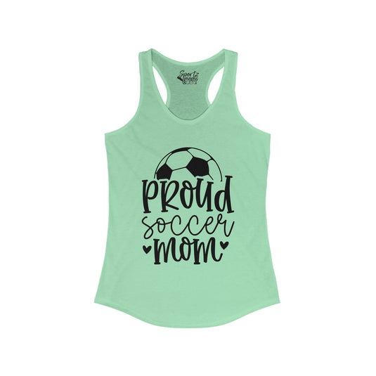 Proud Soccer Mom Adult Women's Racerback Tank