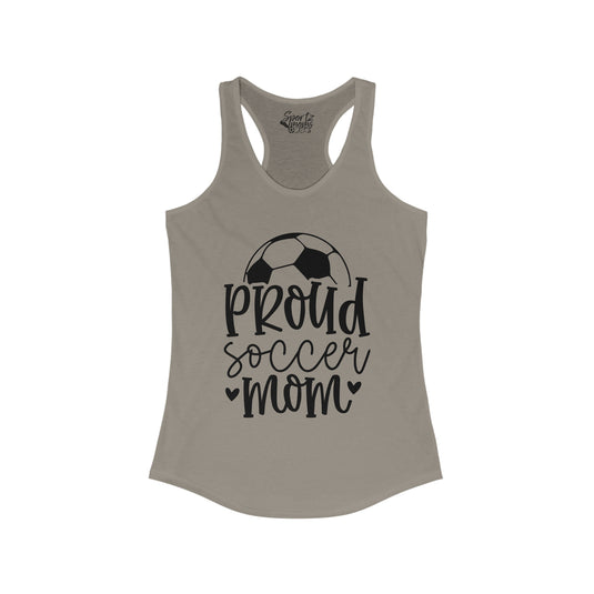 Proud Soccer Mom Adult Women's Racerback Tank