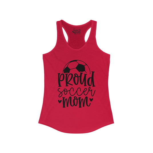 Proud Soccer Mom Adult Women's Racerback Tank