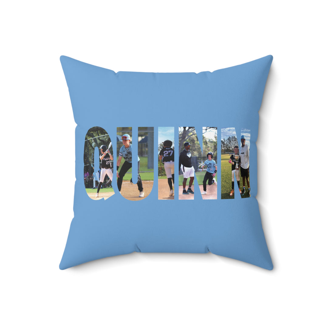 Custom Picture Block Name Polyester Pillow
