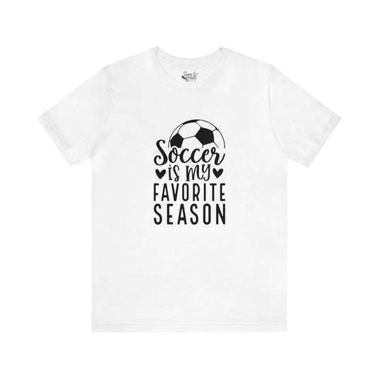 Soccer is My Favorite Season Adult Unisex Mid-Level T-Shirt