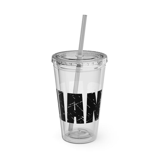 Lacrosse 16 oz Sunsplash Tumbler with Straw w/Custom Name