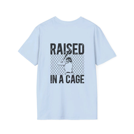 Raised in a Cage Softball Unisex Adult Basic T-Shirt