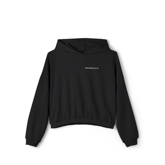 Performance Elite Women's Cinched Bottom Hoodie w/Front & Back Logo