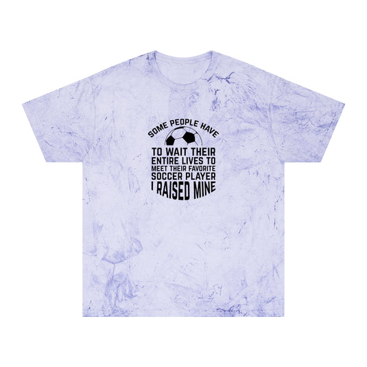 Some People Have to Wait Soccer Adult Unisex Colorblast T-Shirt