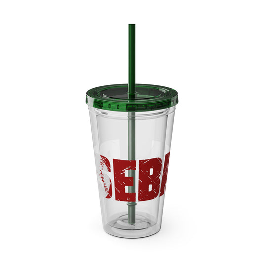 Baseball 16 oz Sunsplash Tumbler with Straw