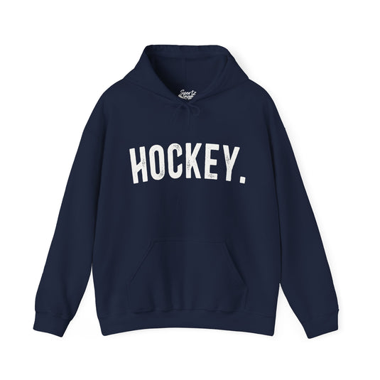 Rustic Design Hockey Adult Unisex Basic Hooded Sweatshirt