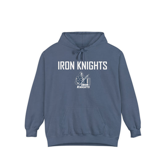 Iron Knights Premium Adult Unisex Hooded Sweatshirt W/Name, Number & Bible Verse - All White Design