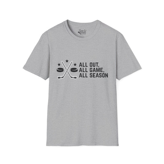 All Out All Game All Season Hockey Adult Unisex Basic T-Shirt