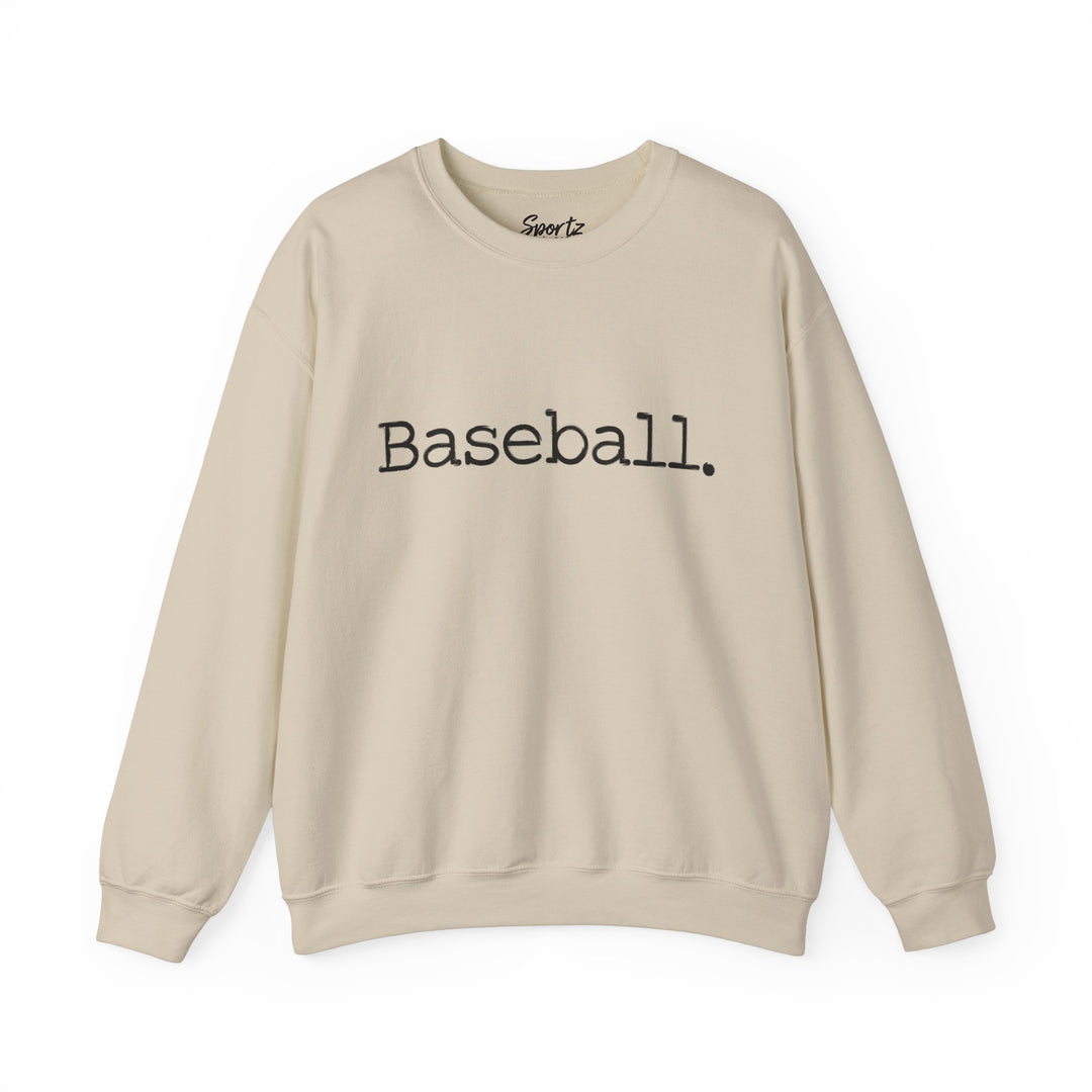 Typewriter Design Baseball Adult Unisex Crewneck Sweatshirt
