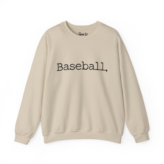 Typewriter Design Baseball Adult Unisex Basic Crewneck Sweatshirt