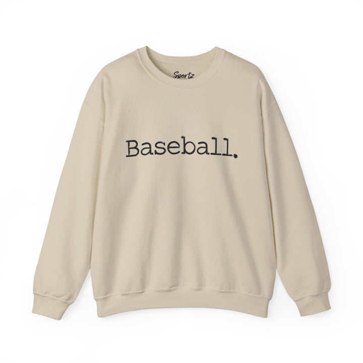 Typewriter Design Baseball Adult Unisex Crewneck Sweatshirt