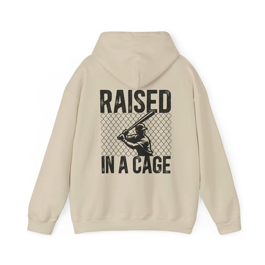 Raised in a Cage Baseball Unisex Adult Hooded Sweatshirt