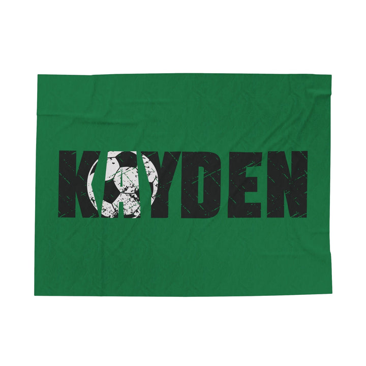 Soccer Plush Blanket w/Custom Name