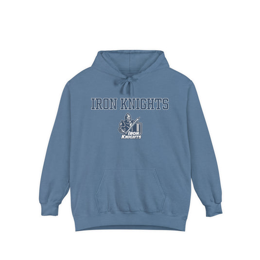 Iron Knights Premium Adult Unisex Hooded Sweatshirt W/Name, Number & Bible Verse - Block Design