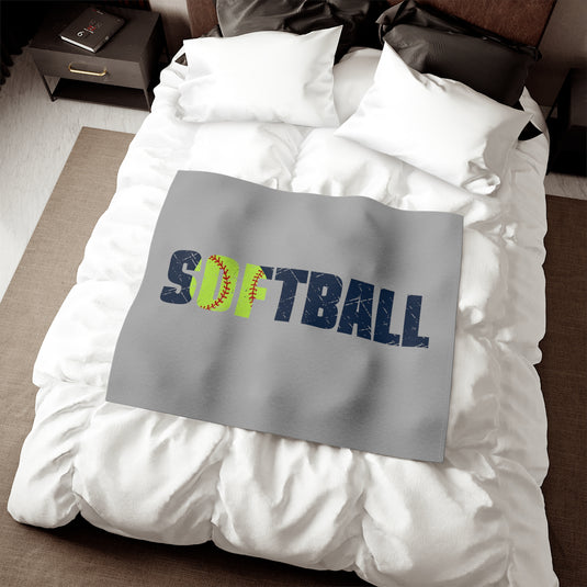 Softball Sweatshirt Blanket