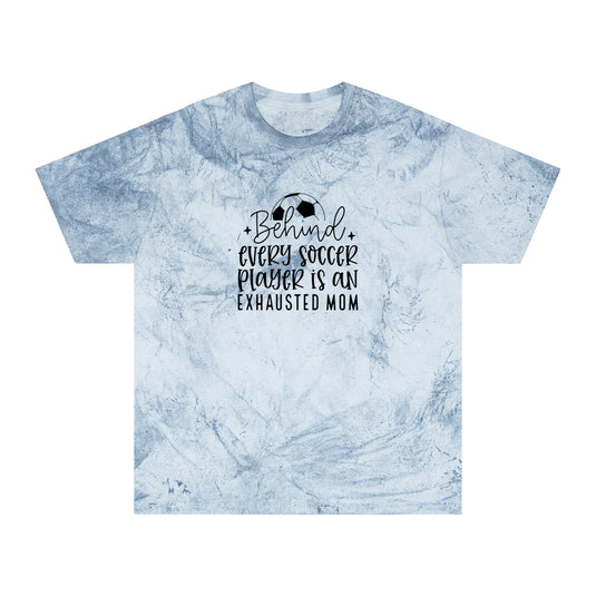 Behind Every Soccer Player Adult Unisex Colorblast T-Shirt