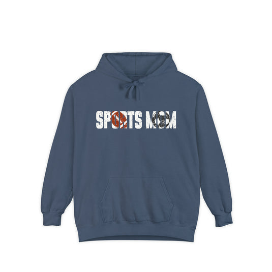 Sports Mom w/Football & Soccer Ball Adult Unisex Premium Hooded Sweatshirt