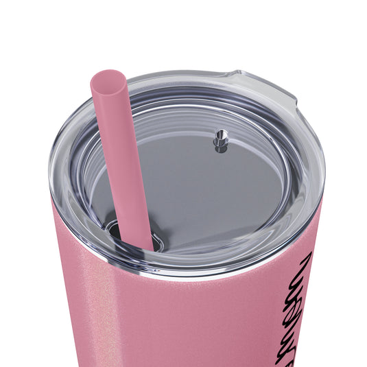 Baseball Mom with Heart 20oz Skinny Tumbler with Straw in Matte or Glossy