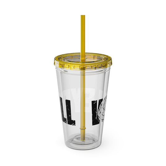 Volleyball 16 oz Sunsplash Tumbler with Straw