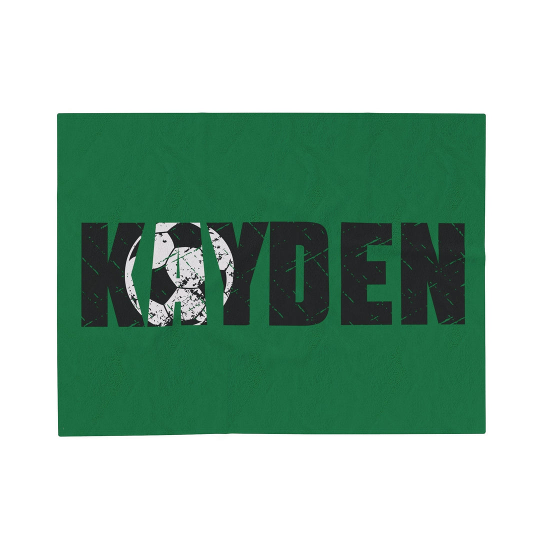 Soccer Plush Blanket w/Custom Name