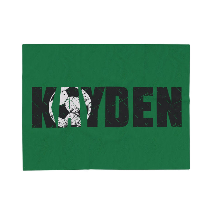 Soccer Plush Blanket w/Custom Name