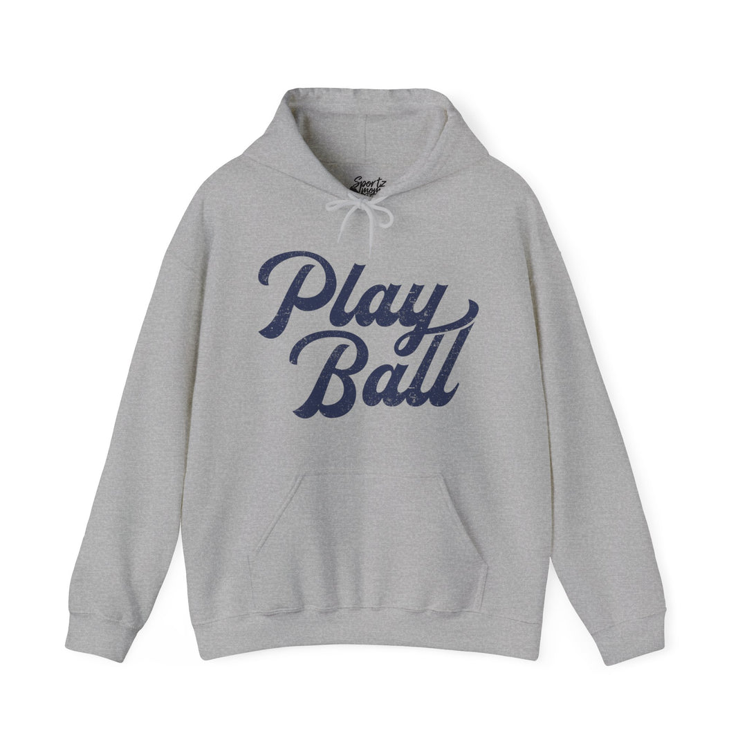 Play Ball Baseball Adult Unisex Hooded Sweatshirt