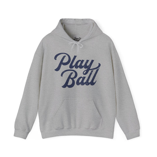 Play Ball Baseball Adult Unisex Basic Hooded Sweatshirt