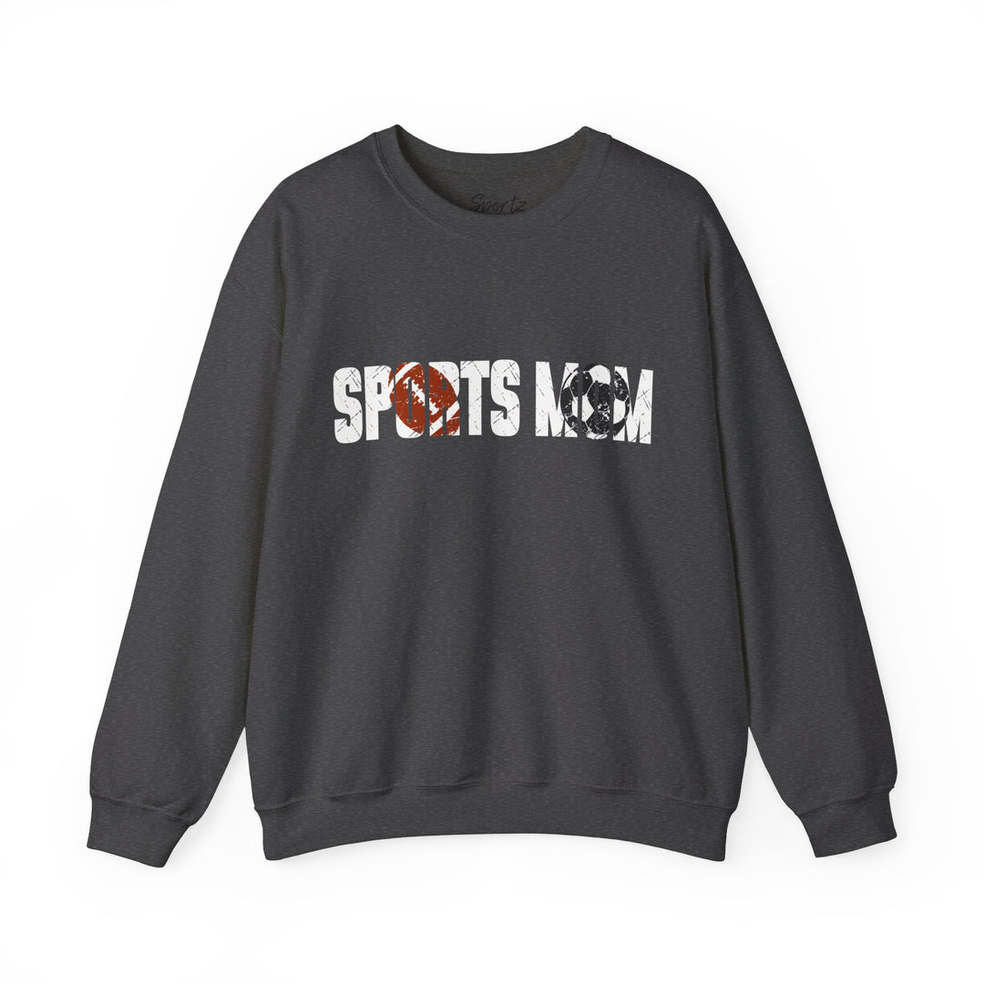 Sports Mom w/Football & Soccer Ball Adult Unisex Crewneck Sweatshirt