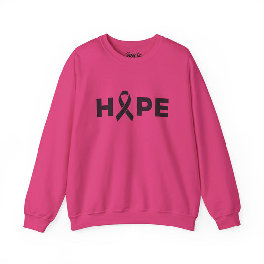 Hope Cancer Ribbon Adult Unisex Basic Crewneck Sweatshirt