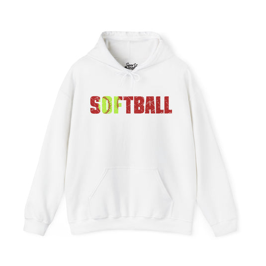 Softball Adult Unisex Basic Hooded Sweatshirt