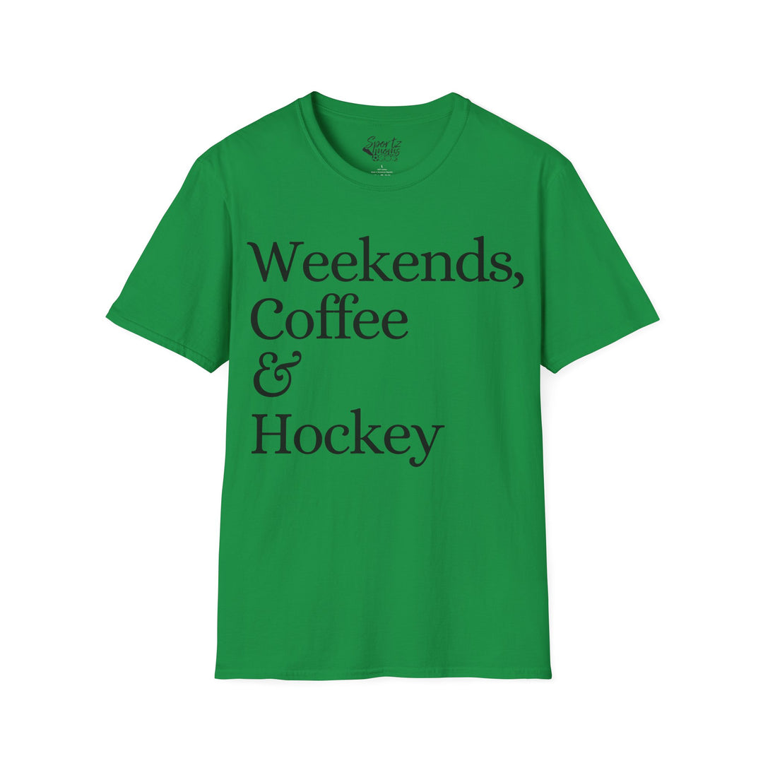 Weekends Coffee & Hockey Adult Unisex T-Shirt