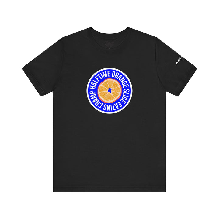 College Station Soccer Club Vanguard Unisex Adult T-Shirt - Half Time Orange Slice Eating Champ