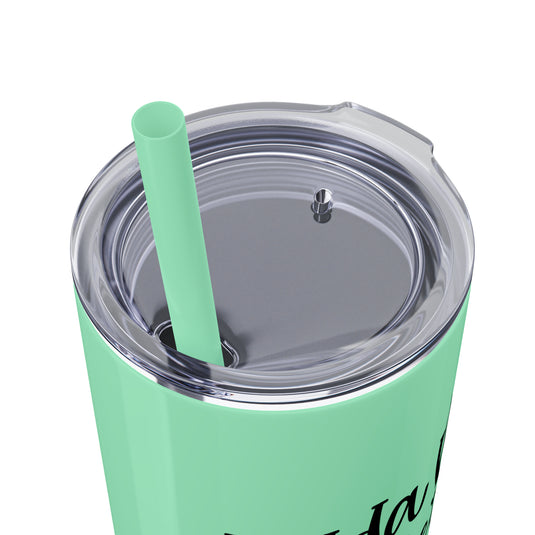 Kinda Busy Baseball 20oz Skinny Tumbler with Straw in Matte or Glossy