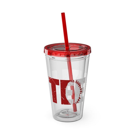 Tee Ball 16 oz Sunsplash Tumbler with Straw