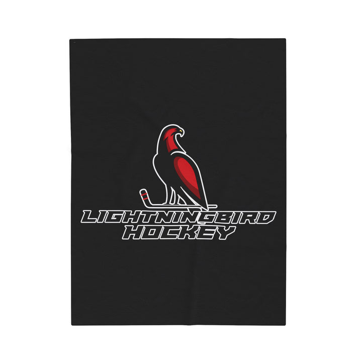 Wheeling Lightningbirds Velveteen Plush Blanket - Hockey Design