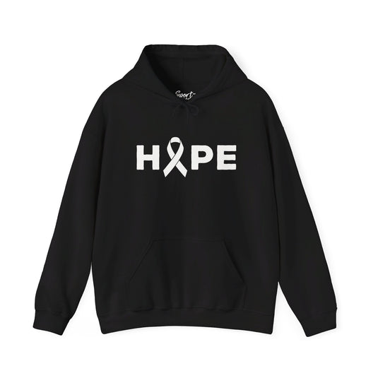 Hope Cancer Ribbon Adult Unisex Basic Hooded Sweatshirt