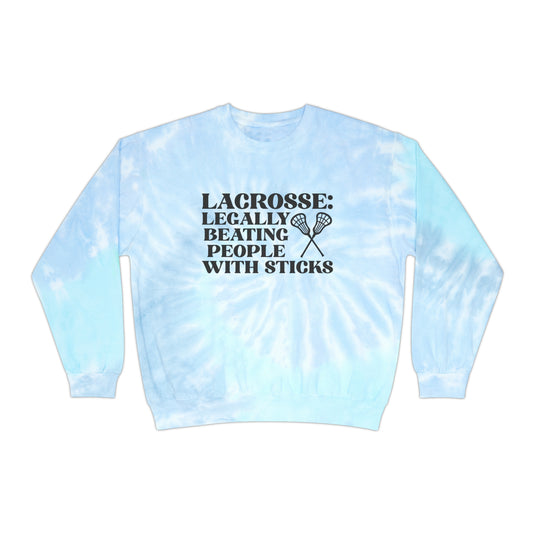 Lacrosse Legally Adult Unisex Tie-Dye Crewneck Sweatshirt