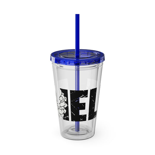 Cheer 16 oz Sunsplash Tumbler with Straw w/Custom Name