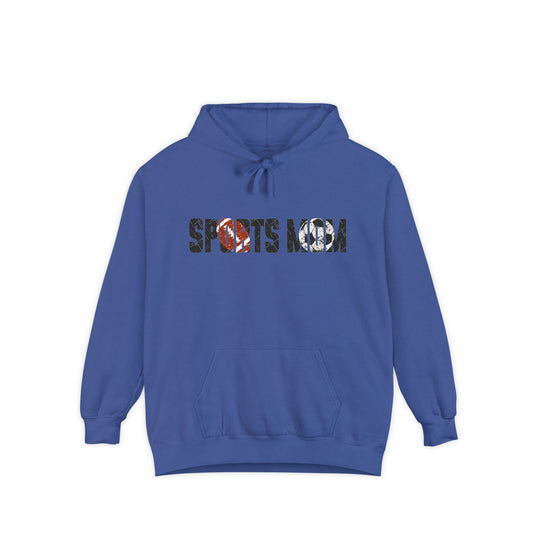 Sports Mom w/Football & Soccer Ball Adult Unisex Premium Hooded Sweatshirt