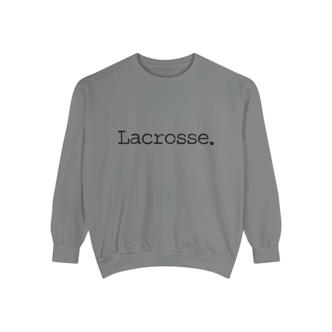 Typewriter Design Lacrosse Adult Unisex Premium Crewneck Sweatshirt